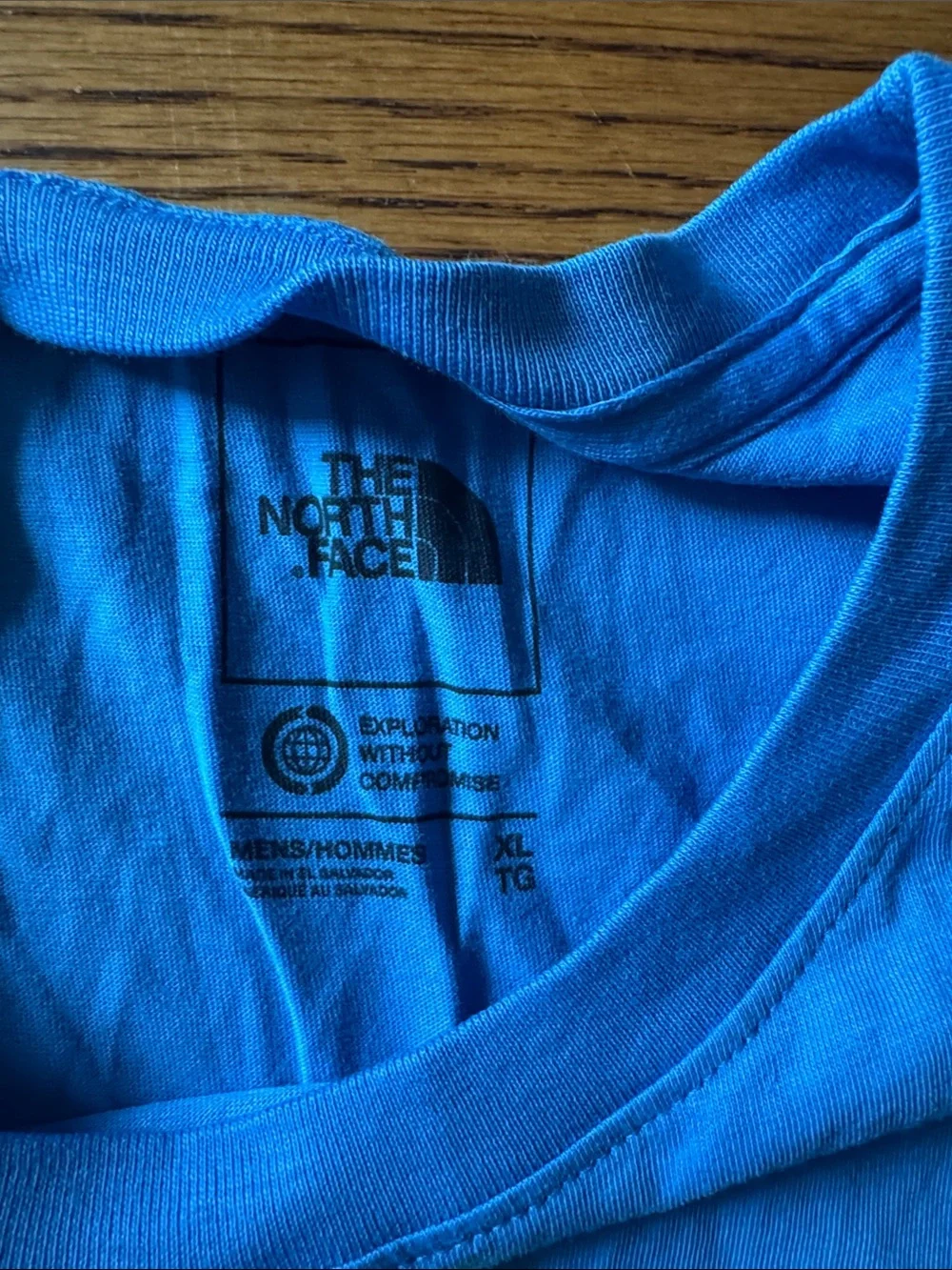 The North Face Bright Blue Logo Tee with Yellow Accents